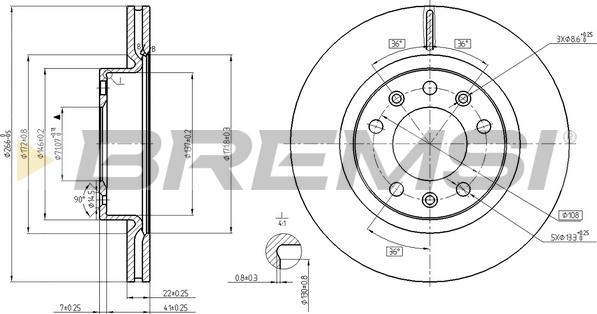 Bremsi CD8413V - Brake Disc autospares.lv