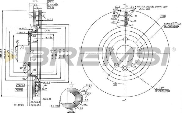 Bremsi CD8431V - Brake Disc autospares.lv