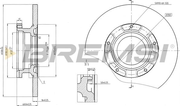 Bremsi CD8471S - Brake Disc autospares.lv