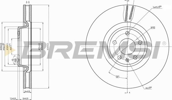 Bremsi CD8598V - Brake Disc autospares.lv