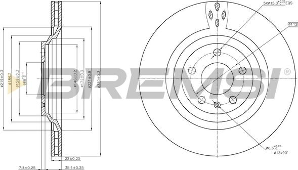 Bremsi CD8546V - Brake Disc autospares.lv