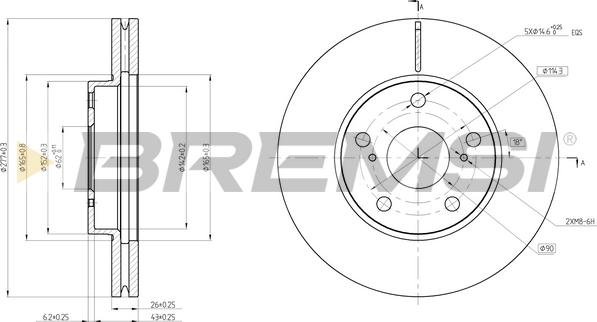 Bremsi CD8653V - Brake Disc autospares.lv