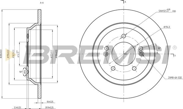 Bremsi CD8608S - Brake Disc autospares.lv