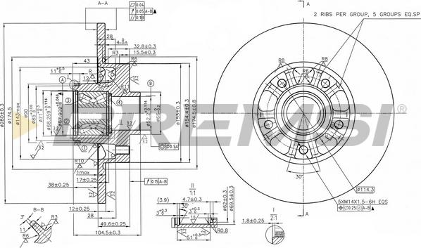 Bremsi CD8602S - Brake Disc autospares.lv