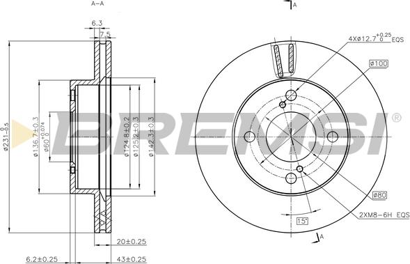 Bremsi CD8689V - Brake Disc autospares.lv