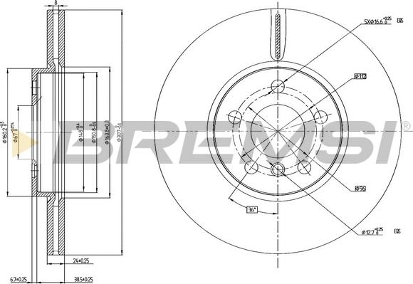 Bremsi CD8637V - Brake Disc autospares.lv