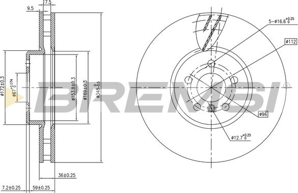 Bremsi CD8625VLS - Brake Disc autospares.lv