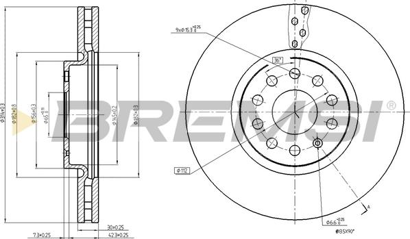 Bremsi CD8016V - Brake Disc autospares.lv