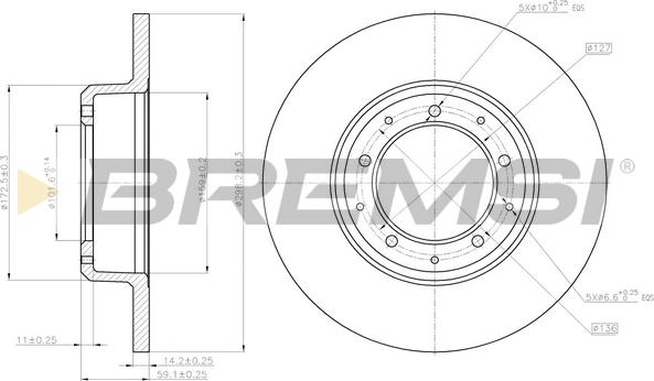 Bremsi CD8083S - Brake Disc autospares.lv