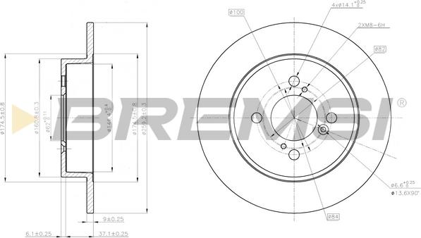 Bremsi CD8071S - Brake Disc autospares.lv