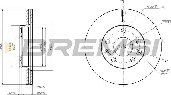 Bremsi CD8078V - Brake Disc autospares.lv