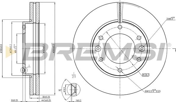 Bremsi CD8111V - Brake Disc autospares.lv