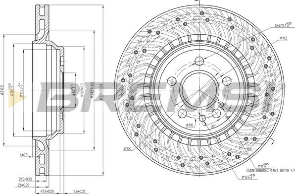 Bremsi CD8183V - Brake Disc autospares.lv