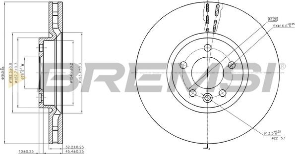 Bremsi CD8182V - Brake Disc autospares.lv