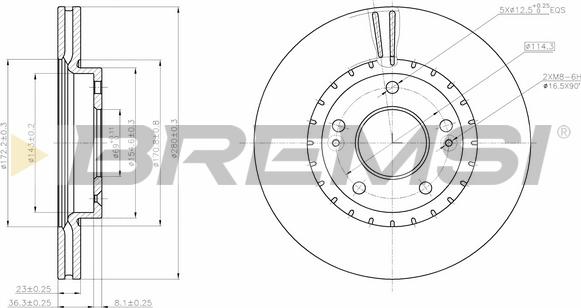 Bremsi CD8187V - Brake Disc autospares.lv