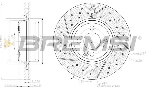 Bremsi CD8126V - Brake Disc autospares.lv