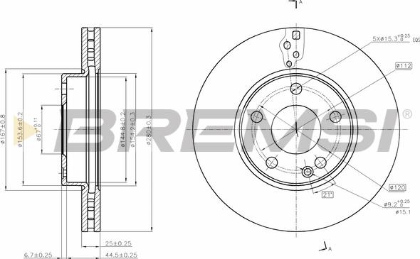 Bremsi CD8334V - Brake Disc autospares.lv