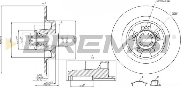 Bremsi CD8264S - Brake Disc autospares.lv