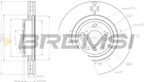 Bremsi CD8203V - Brake Disc autospares.lv