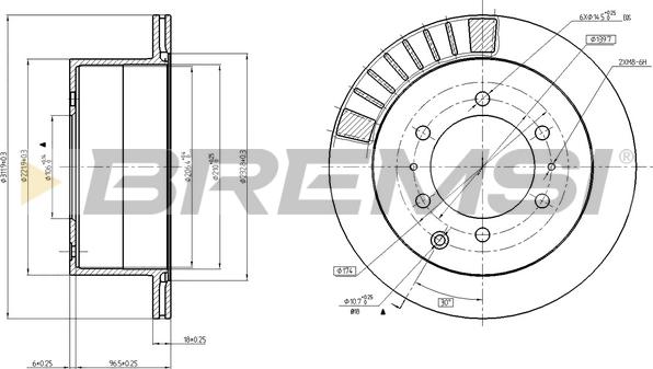 Bremsi CD8215V - Brake Disc autospares.lv