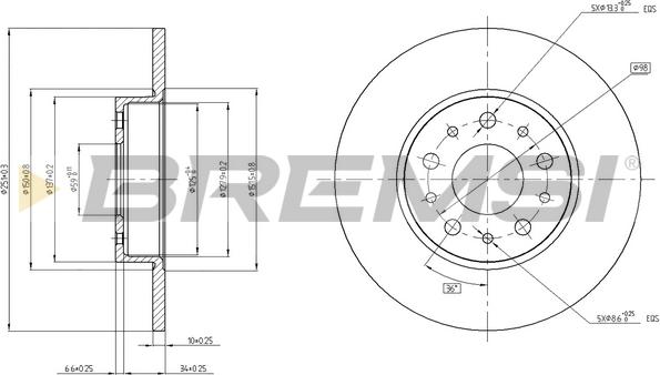 Bremsi CD8286S - Brake Disc autospares.lv