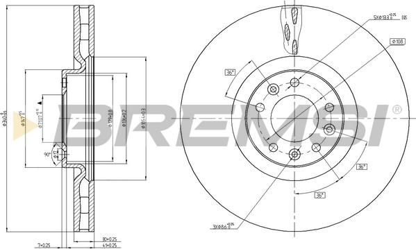 Bremsi CD8234V - Brake Disc autospares.lv