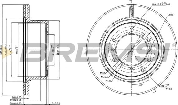 Bremsi CD7954V - Brake Disc autospares.lv