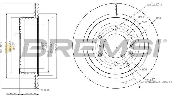 Bremsi CD7965V - Brake Disc autospares.lv