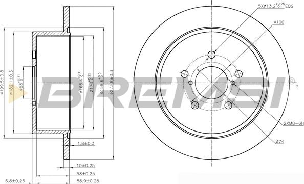 Bremsi CD7903S - Brake Disc autospares.lv