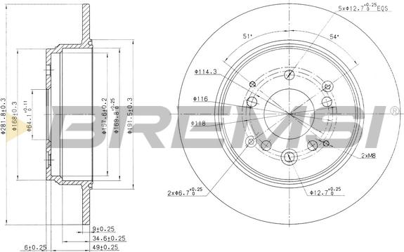 Bremsi CD7933S - Brake Disc autospares.lv