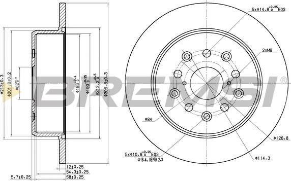 Bremsi CD7499S - Brake Disc autospares.lv