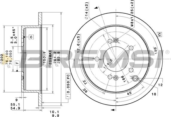 Bremsi CD7493S - Brake Disc autospares.lv