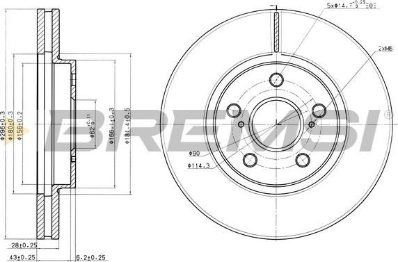 Bremsi CD7446V - Brake Disc autospares.lv