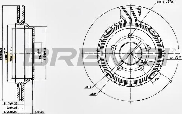 Bremsi CD7457V - Brake Disc autospares.lv