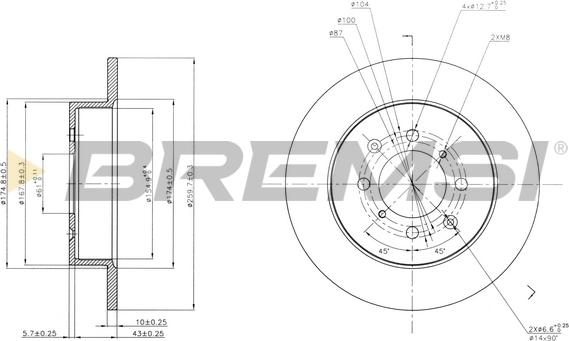 Bremsi CD7466S - Brake Disc autospares.lv