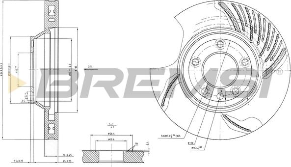 Bremsi CD7408VLS - Brake Disc autospares.lv