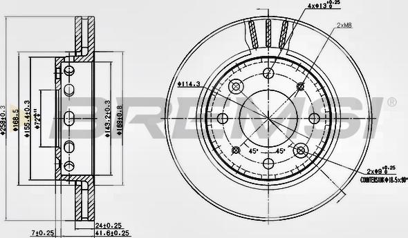 Bremsi CD7418V - Brake Disc autospares.lv