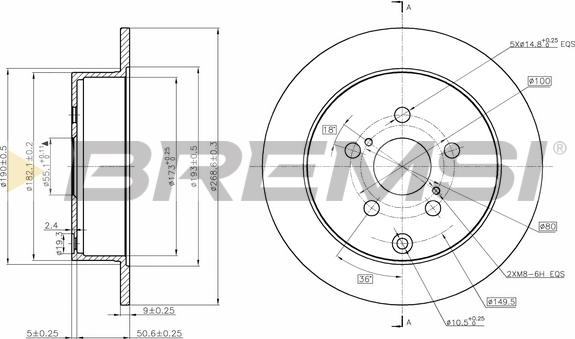 Bremsi CD7485S - Brake Disc autospares.lv