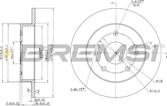 Bremsi CD7483S - Brake Disc autospares.lv