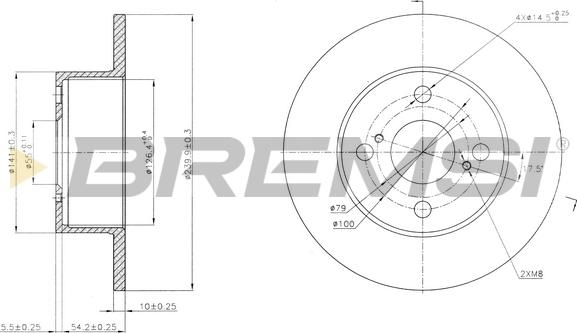 Bremsi CD7487S - Brake Disc autospares.lv