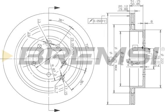 Bremsi CD7433V - Brake Disc autospares.lv