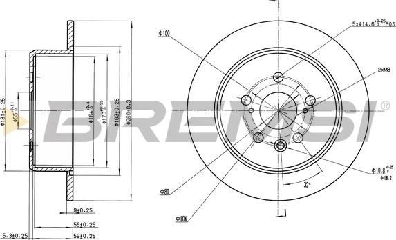 Bremsi CD7474S - Brake Disc autospares.lv