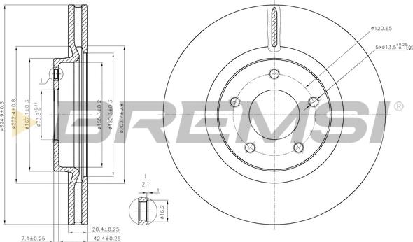 Bremsi CD7478V - Brake Disc autospares.lv