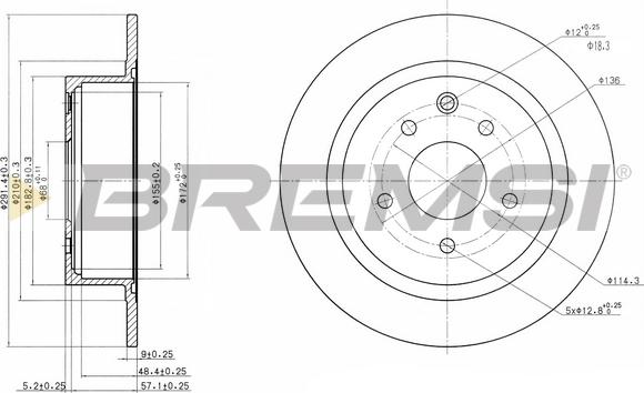 Bremsi CD7590S - Brake Disc autospares.lv