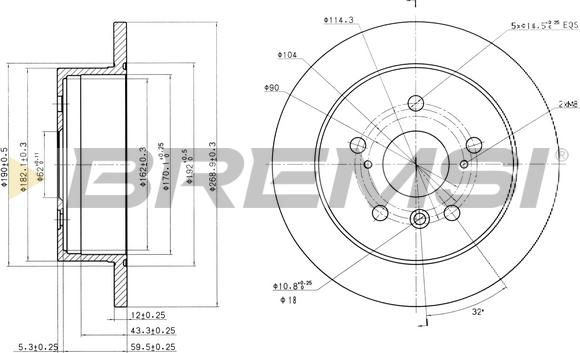 Bremsi CD7598S - Brake Disc autospares.lv