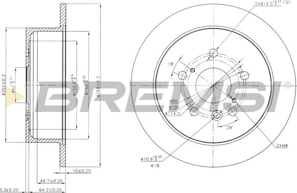 Bremsi CD7545S - Brake Disc autospares.lv