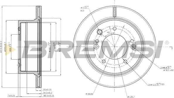 Bremsi CD7543V - Brake Disc autospares.lv