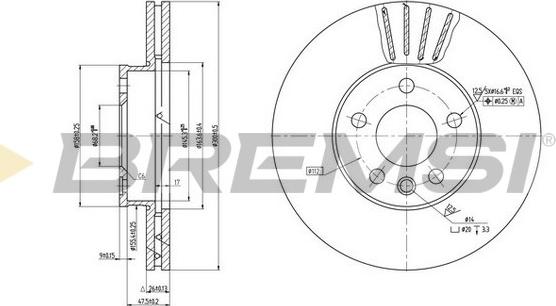 Bremsi CD7559V - Brake Disc autospares.lv