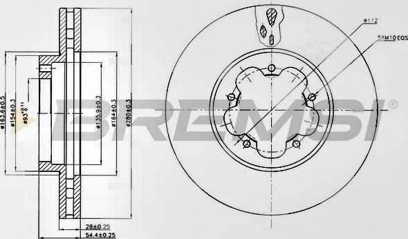 Bremsi CD7554V - Brake Disc autospares.lv