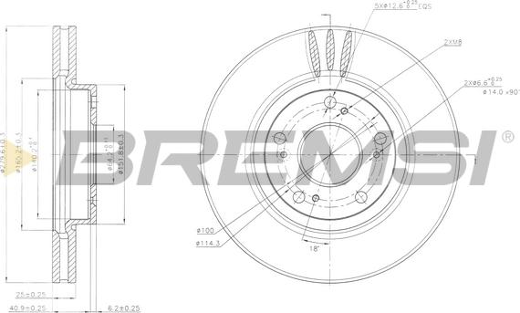 Bremsi CD7557V - Brake Disc autospares.lv